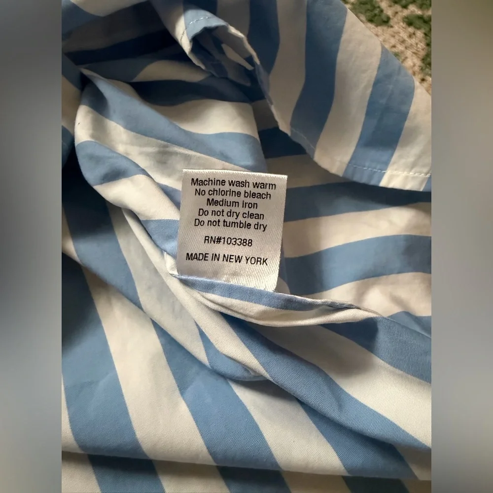 KULE The Hutton Shirt White & Blue Striped Button Down Long Sleeve Cotton, XS - Picture 11 of 11